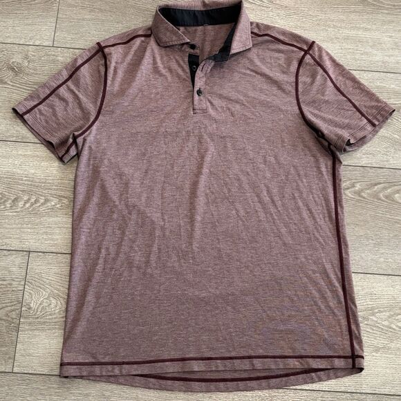 Lululemon Evolution Polo Shirt Mens Large Polo Golf Athletic Preppy Casual - Picture 1 of 7